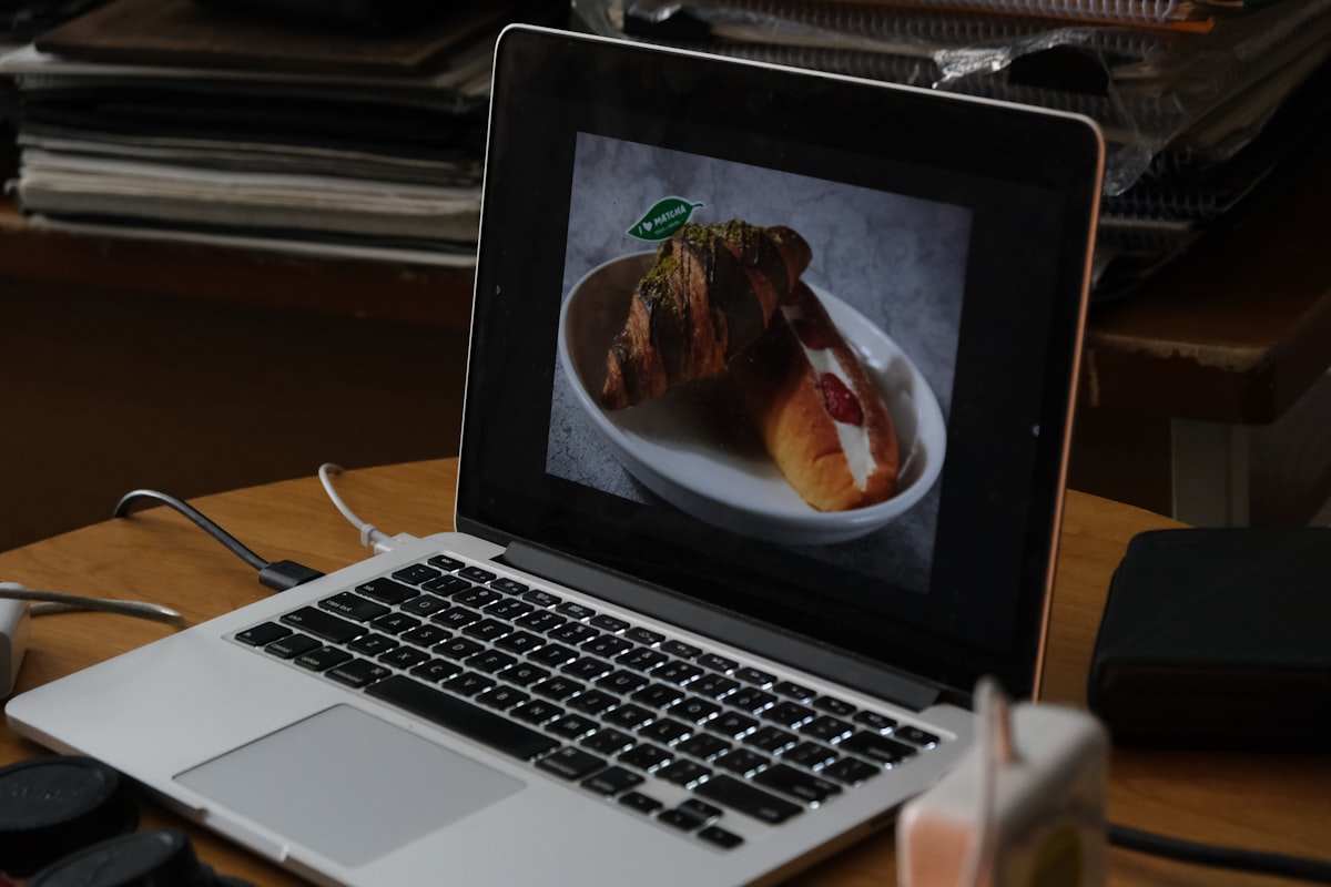 Student learning cooking basics from instructional video